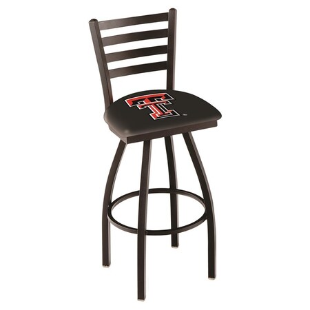 30 Blk Wrinkle Texas Tech Swivel Bar Stool,Ladder Back